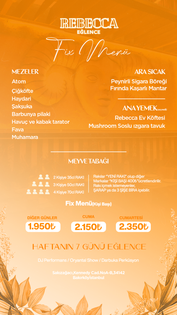 Bay bayan Fix menü